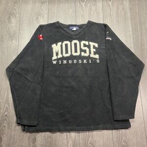 Vintage Moose Winooskis Canada Faded Sweatshirt Fleece Medium Nature Rare